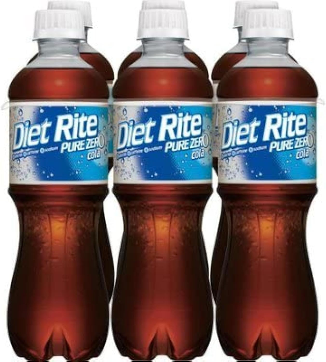 Amazon.com: Diet Rite Pure Zero Cola, soda, No Caffeine, 6 pack of 16.9 ...