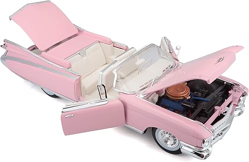 Miniatura 4 de Maisto 1:18 Escala 1959 Cadillac Eldorado Biarritz Modelo de coche fundido a presión, rosa