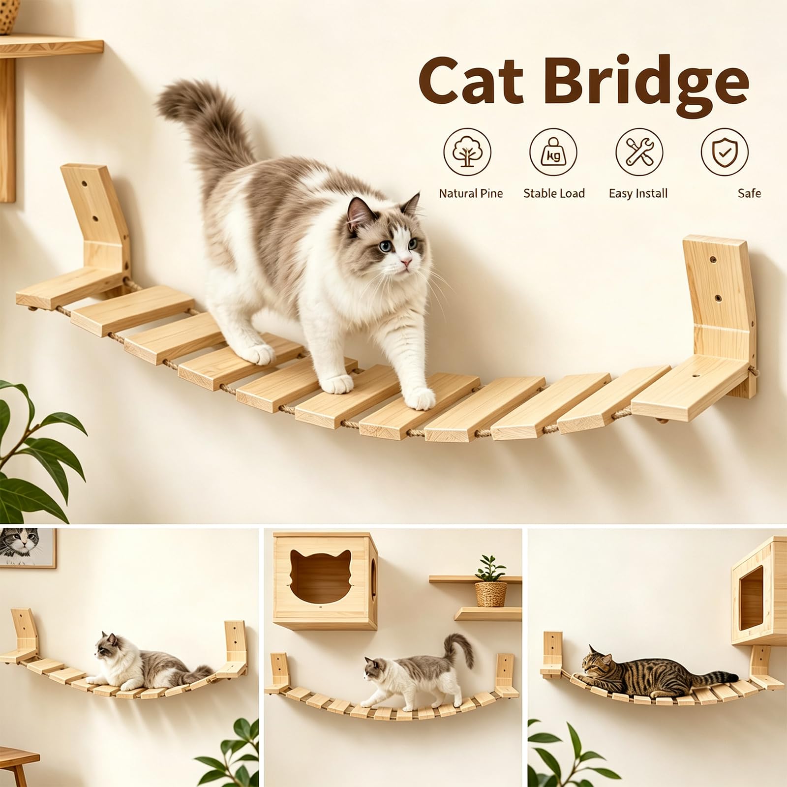 ponte felino a parete costruisce un percorso, 50cm