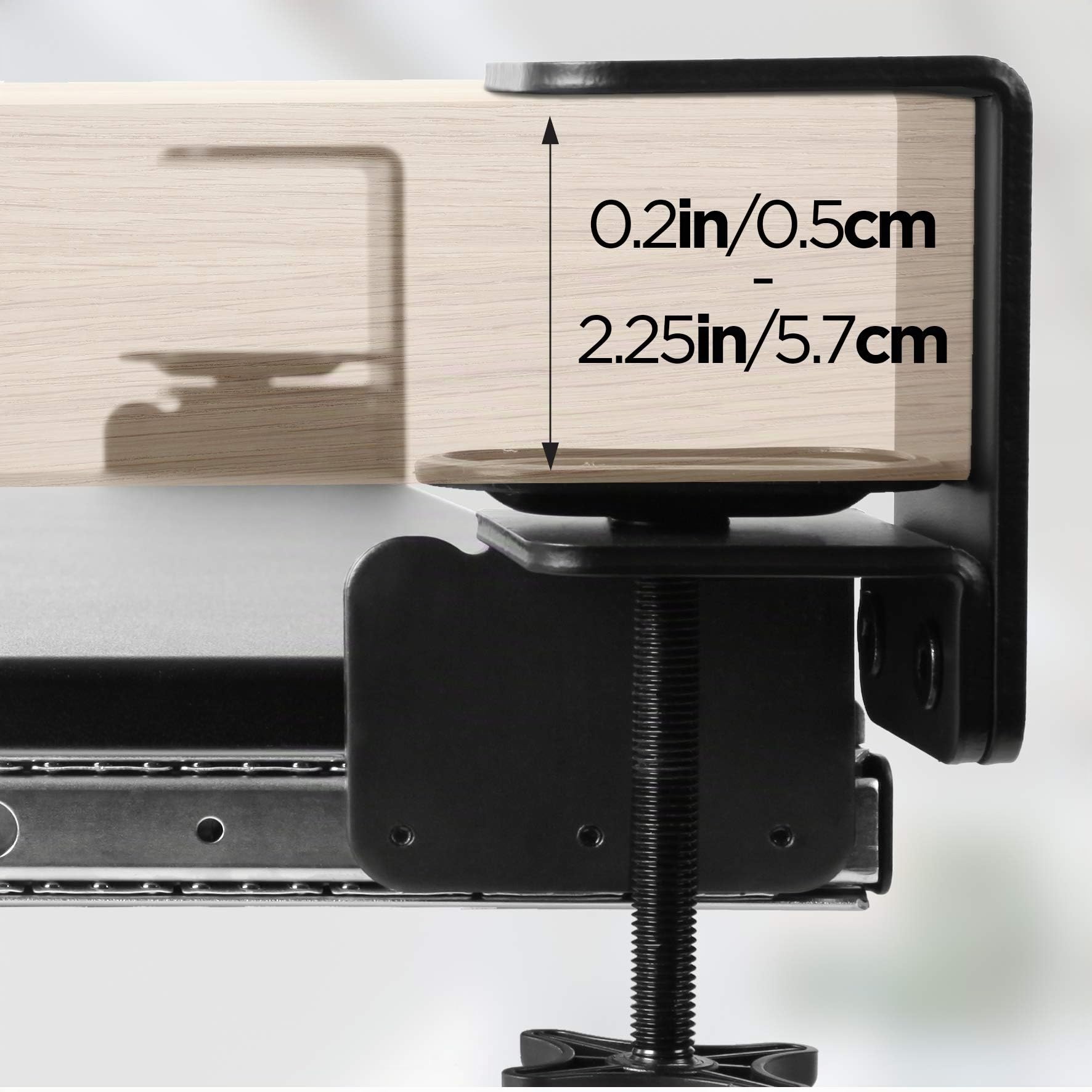 Duronic DKTPX1 Supporto scorrevole per tastiera e mouse/laptop/documenti – Consente di aggiungere un supporto tastiera sotto il tavolo – Costruzione robusta e duratura