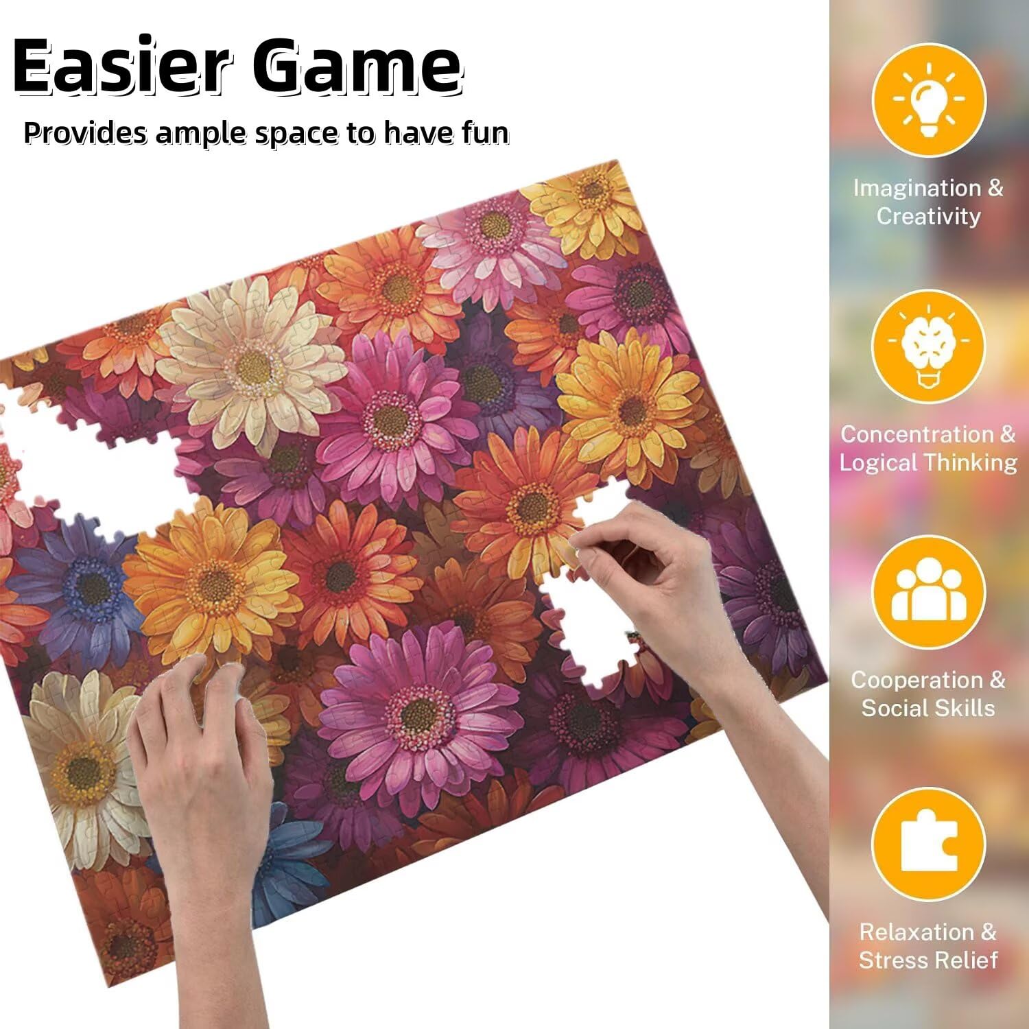 Jigsaw Puzzle, 6000 Pezzi Puzzle Classici, Chrysanthemum Puzzle Rilassamento Intelligence, Mpossibile Difficile Puzzle Impegnativo per Adulti Puzzle Gioco Familiare, Regalo per Amore Amico fr0-938