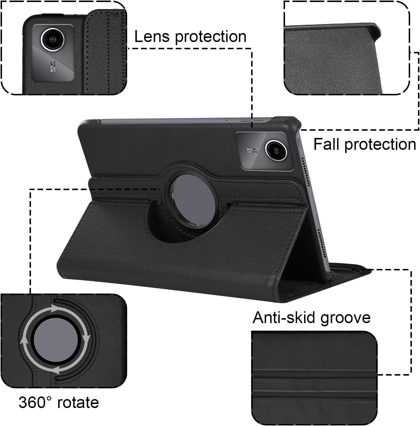 360 Rotate Flip Cover for Motorola Moto Pad 60 Neo (11" INCH) — Amazon image 4