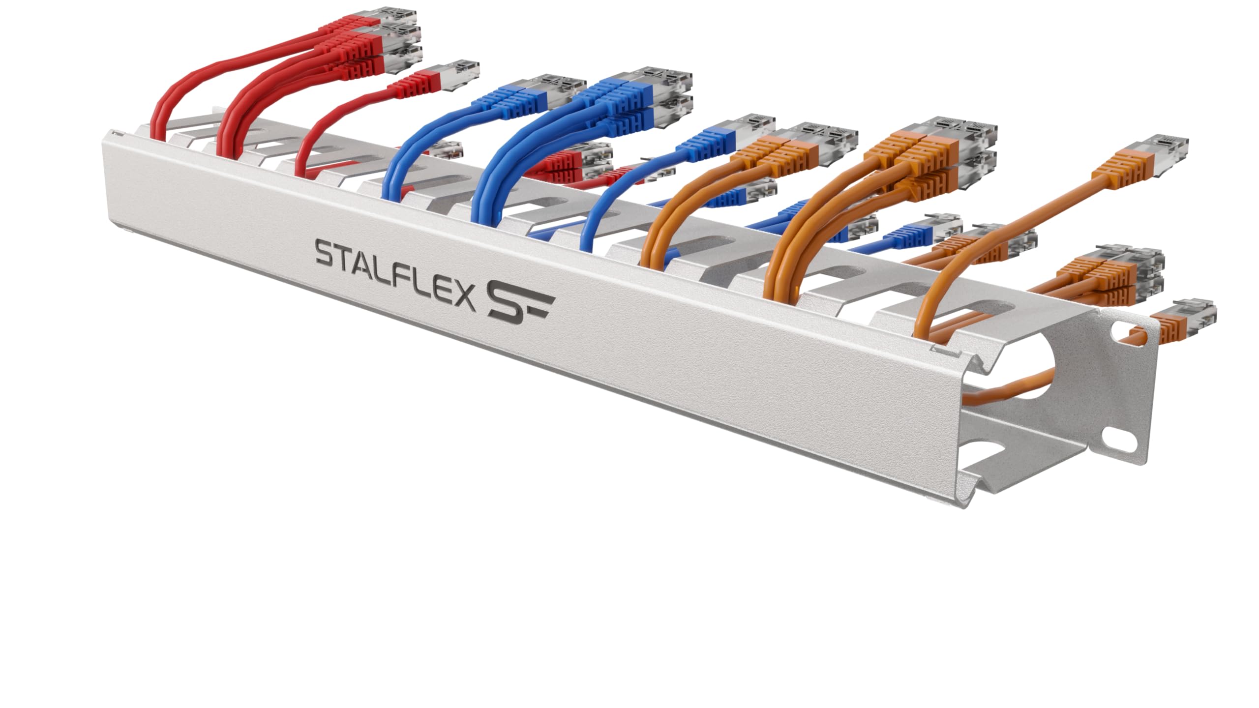 Cable Management Organizer 19 Pollici 1U Acciaio Canalina Passacavi