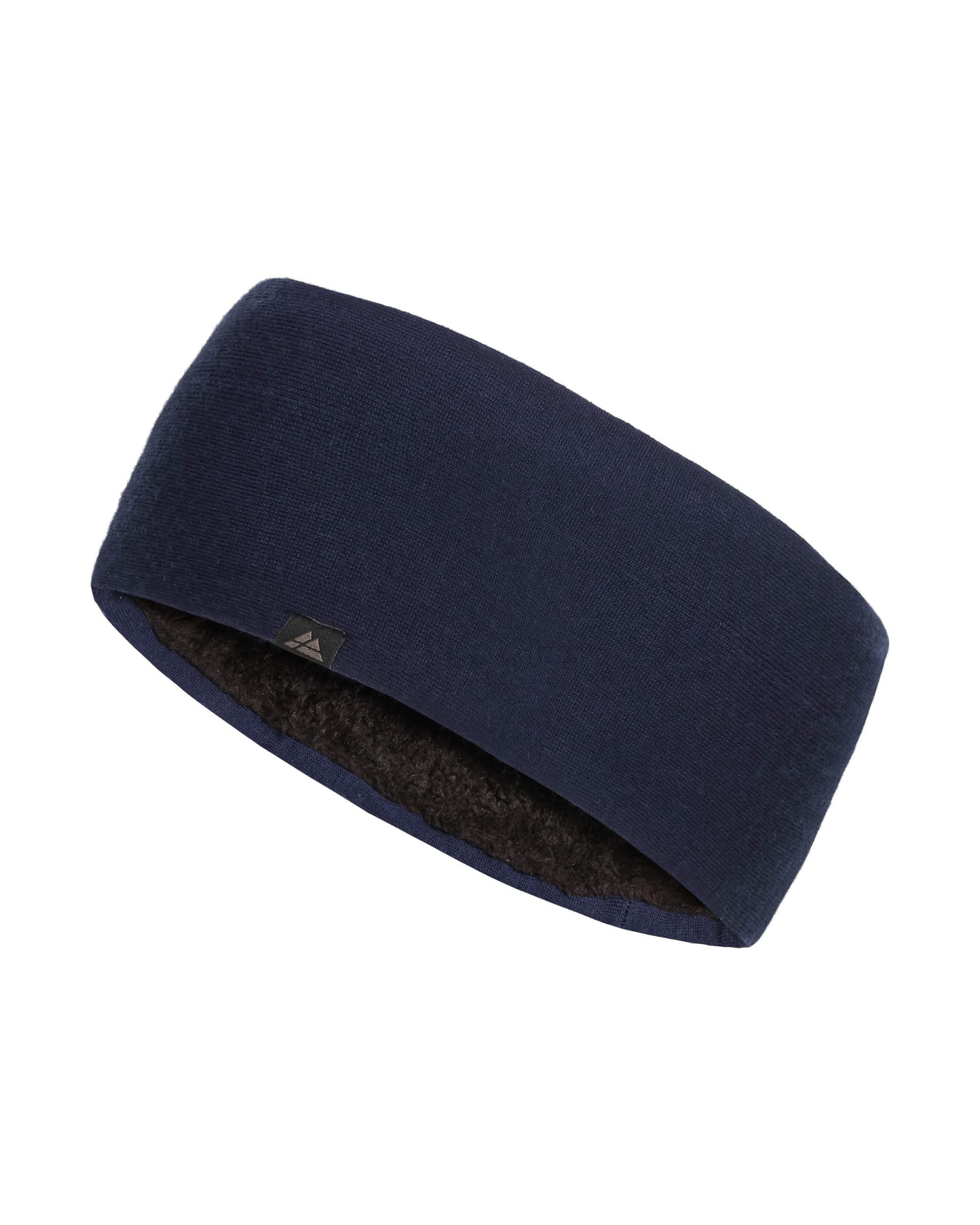 DANISH ENDURANCE Merino Wool Headband, with Thermal Inner Fleece, for Men and Women, Unisex, Dark Navy, M/L
