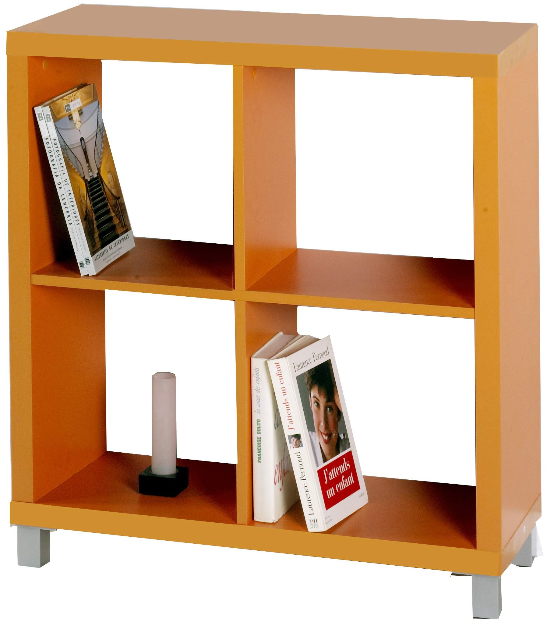 Kit Closet Kubox - Bookcase, 4 Hole Orange