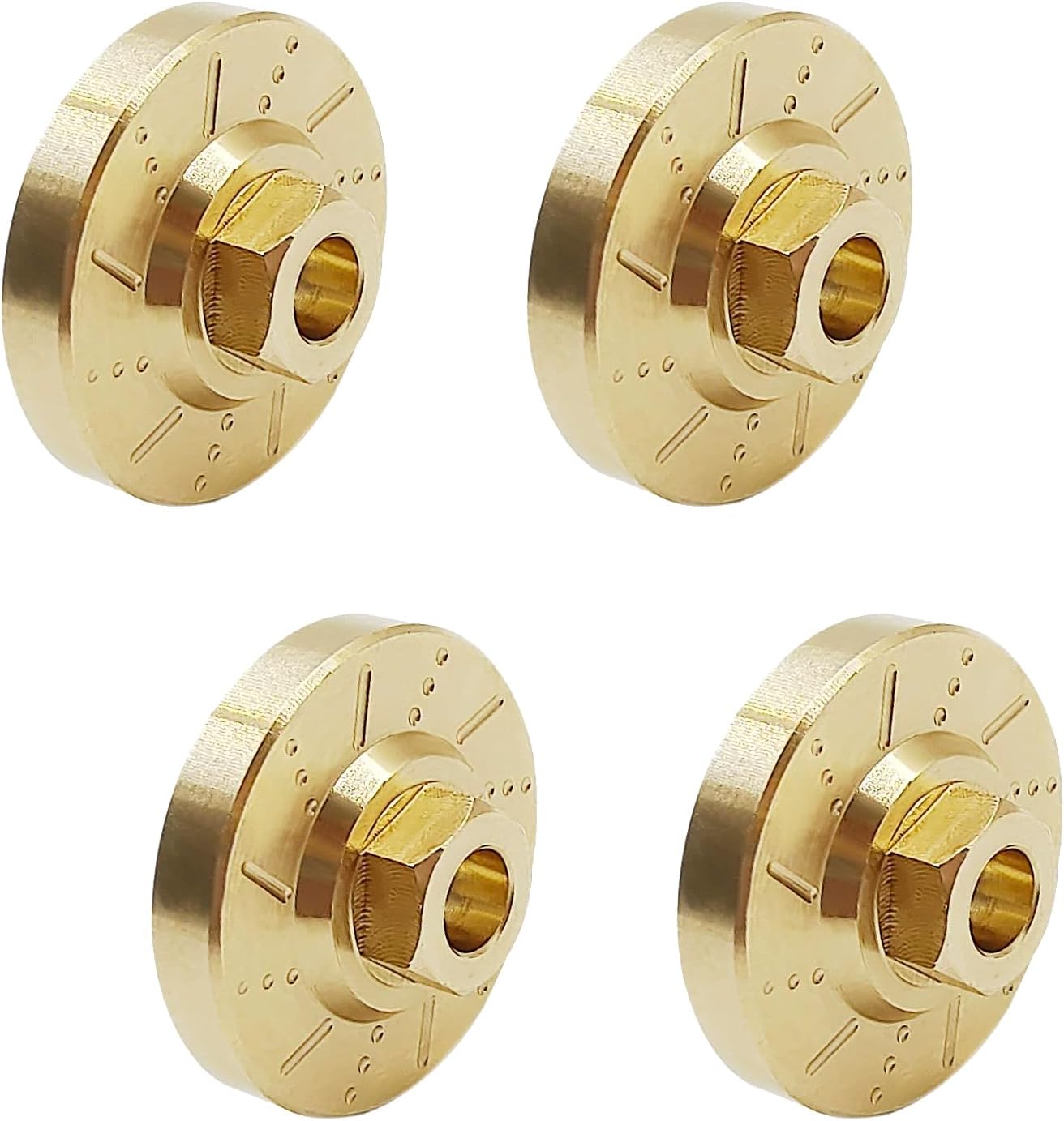 Brass RC Wheel Hex Drive Hub Adaptors for FMS 1/24 FCX24 RC Crawler Upgrades Parts
