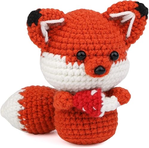 Kit de ganchillo para principiantes, kit de ganchillo de animales, kit de ganchillo para principiantes con tutoriales en video instructivos y paso a