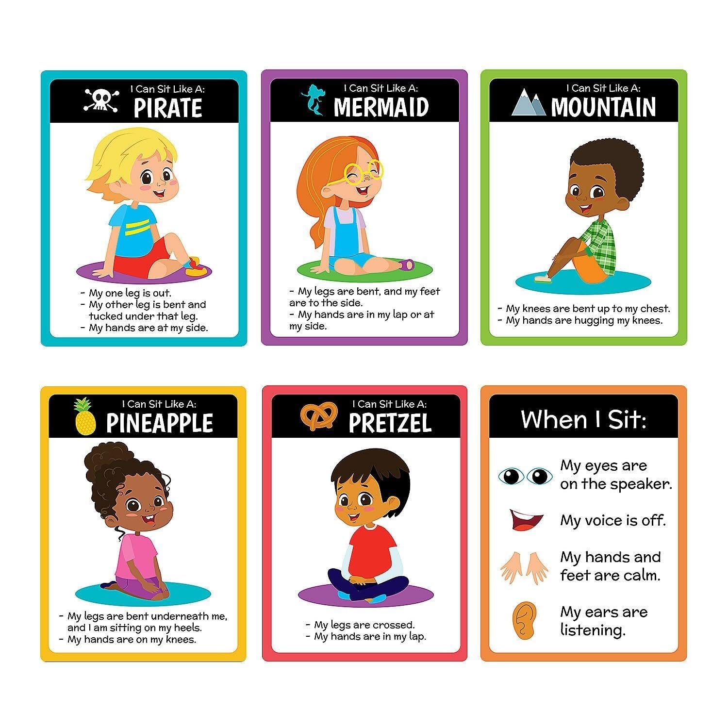 KCDFDVJFBM Teacher Resources Poster Circle Time Carpet Rules Visual Chart for Preschool Classroom Decor(Framed,16x24inch(40x60cm))