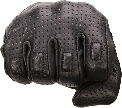 Milwaukee Leather Men's Premium Leather Perforated Cruiser Gloves MG7500 (Small)