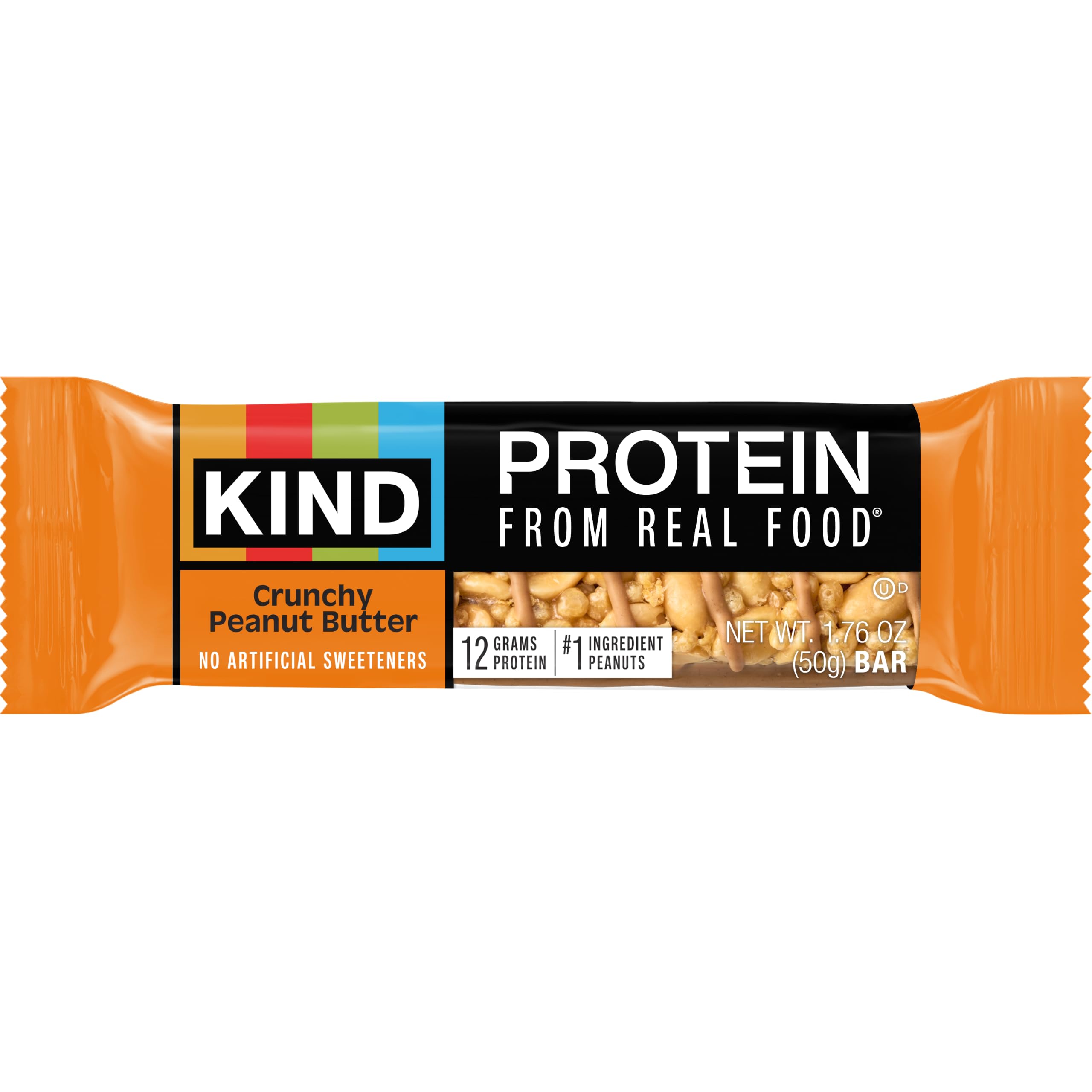 KIND Glutenfreie Proteinriegel, knusprige Erdnussbutter, 50 ml, 30 Stück