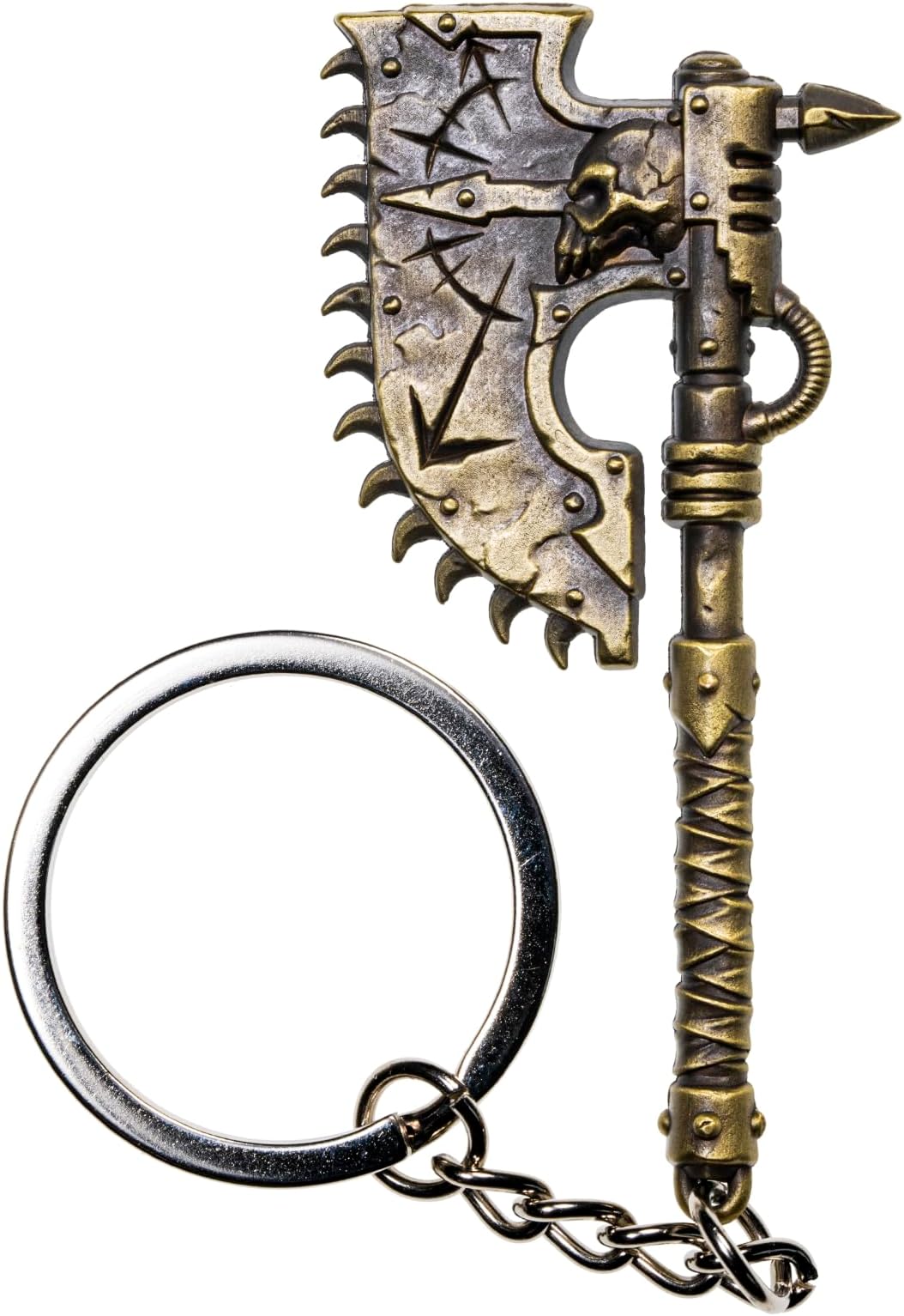 Warhammer 40K Licensed Keychain Bolt Round Chainsword Chaos Axe Ork Choppa Thunderhammer Sword WH40K Men Gift