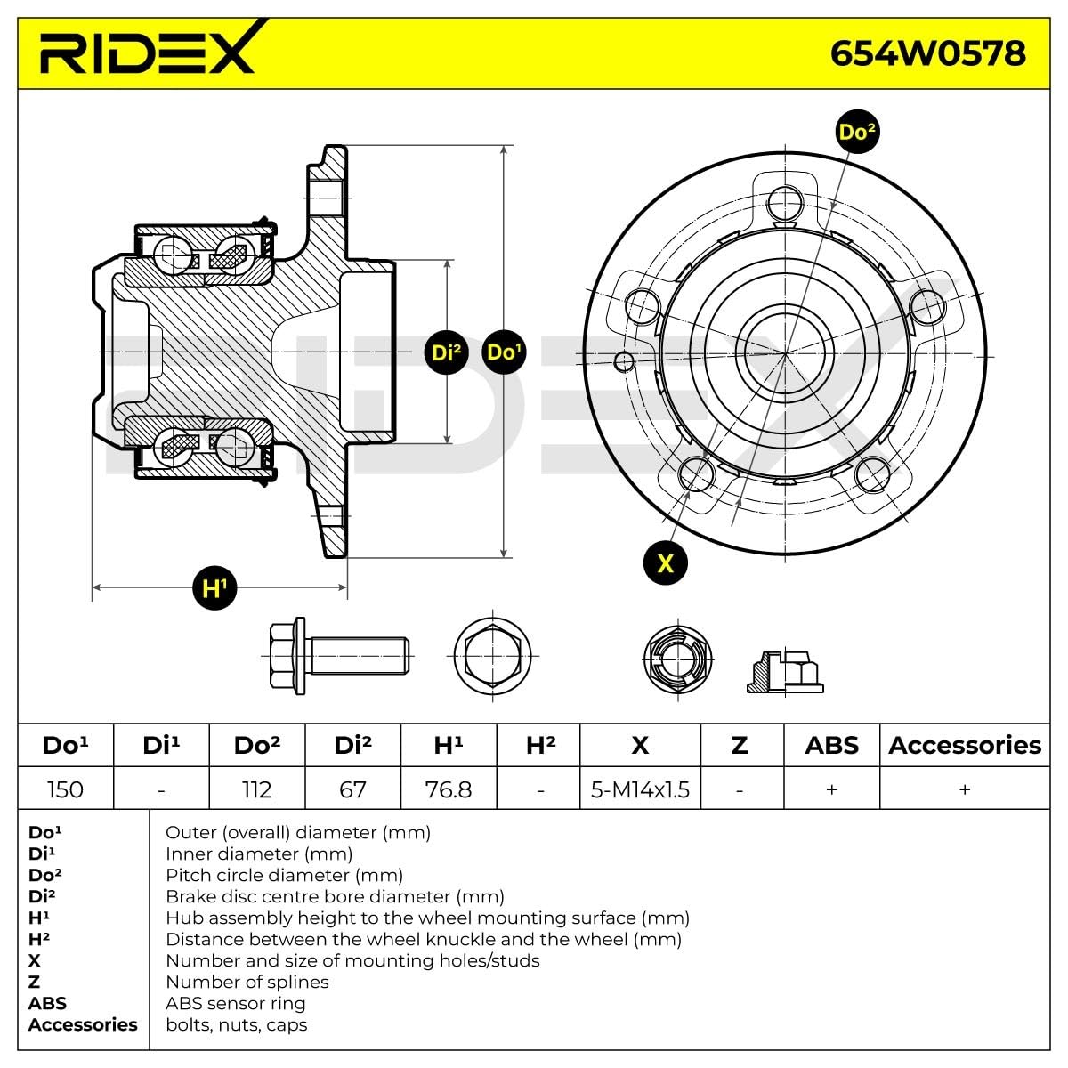 ADC48242 BLUE PRINT Kit De Roulement De Roue Essieu Avant Gauche, Essieu Avant Droit, Avec Anneau De Freinage, 80 Mm, Roulement à Billes à Contact Oblique Pour MITSUBISHI OUTLANDER, LANCER | AUTODOC