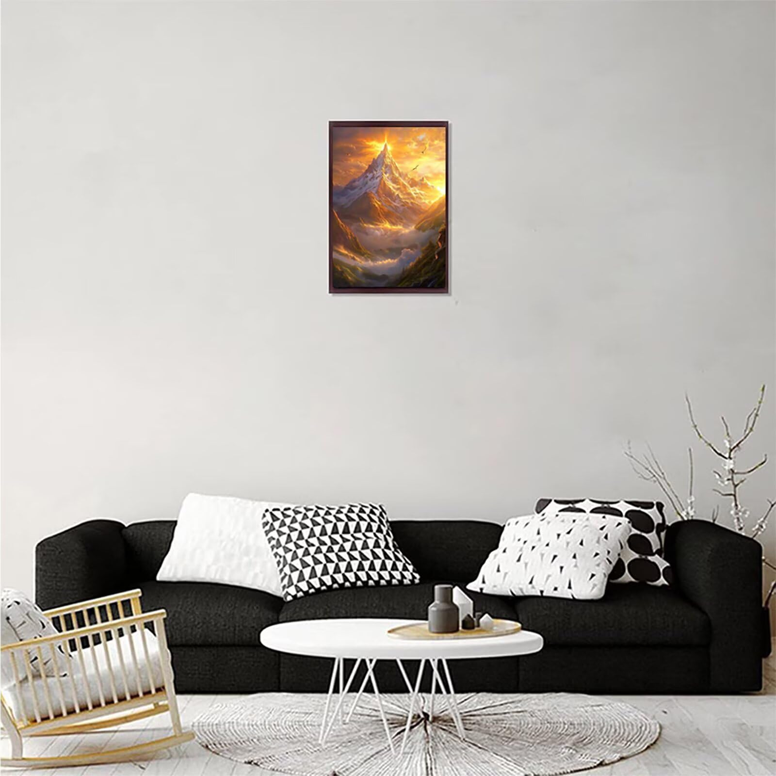 Mountain Diamond Painting kompletny zestaw dla dorosłych, 5D krajobraz diamentowy malarstwo dla dorosłych, kryształowe diamenty, kreatywne hobby koraliki obrazy na relaks, dekoracja ścienna do domu