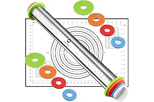 JOSEPH JOSEPH Adjustable Rolling Pin and Pastry Mat Set