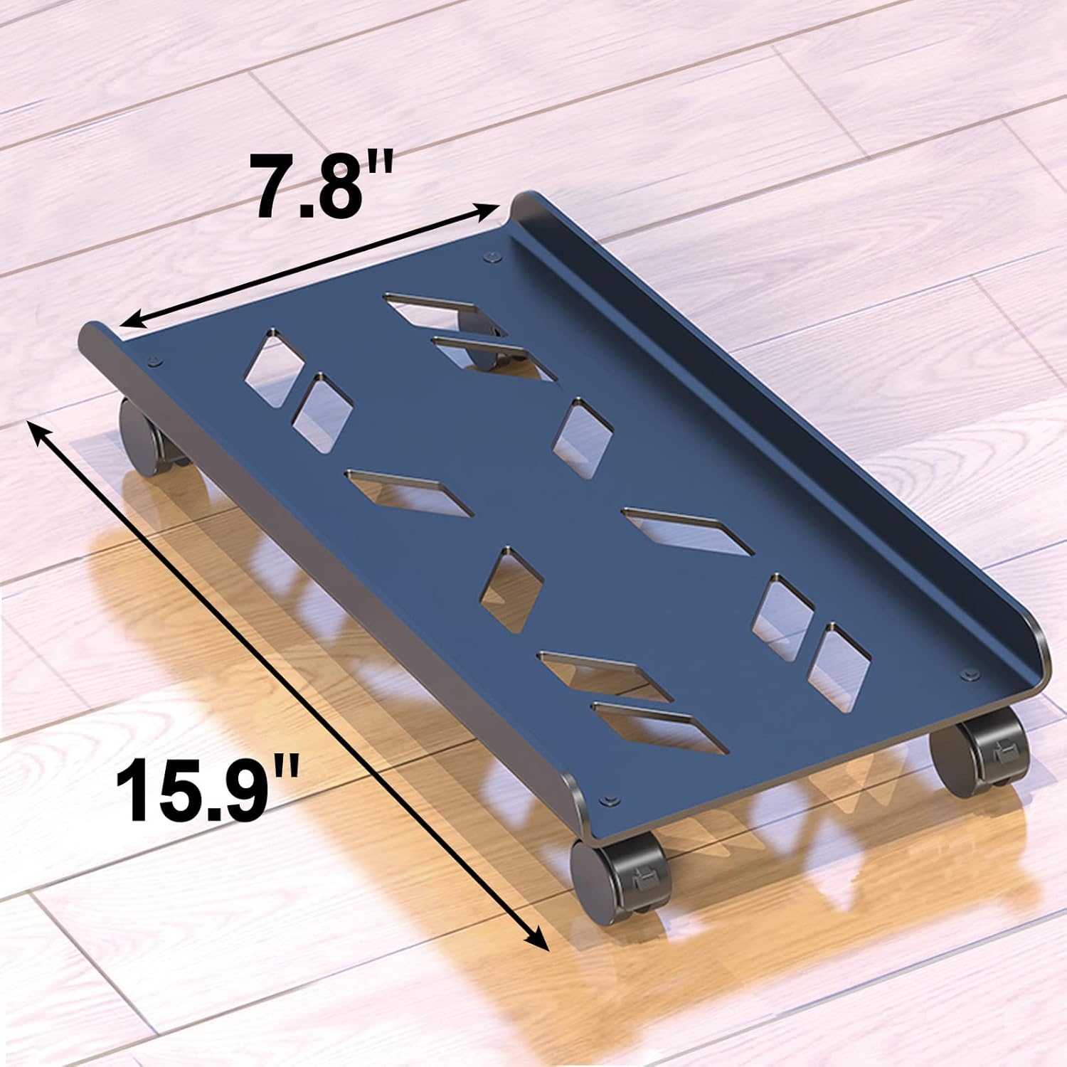 Deston Computer Tower Cart CPU Metal Rolling Stand, Mobile PC Cart Holder, Desktop ATX-Case Rolling Dolly on Casters, Computer Host Stand with Brake Wheels Under Home Office Desk, Black : Office Products