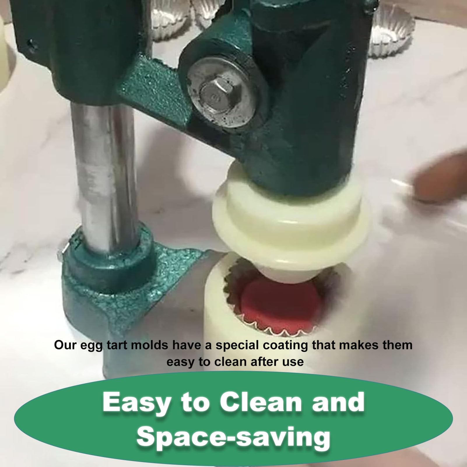 Pressa manuale per crostate di uova, strumento di stampaggio per crostate all'uovo per cuocere torte di pasticceria, creatore di croste per cucina