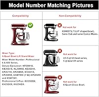 Vista 3 de Flex Edge Beater for KitchenAid Bowl-Lift Stand Mixer - 6 Quart Flat Beater Paddle with Flexible Silicone Edges