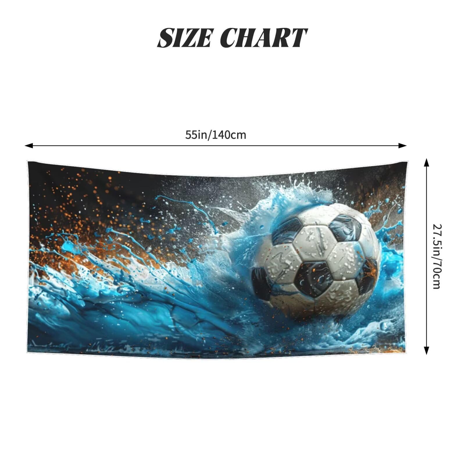 Telo Mare Microfibra xxl Grande Asciugamano da Spiaggia 100x200cm Asciugatura Rapida Telo in Cotone Morbido, Antisabbia Mare Coperta da Spiaggia per Campeggio, Palestra, Piscina, Viaggio calcio G-1170