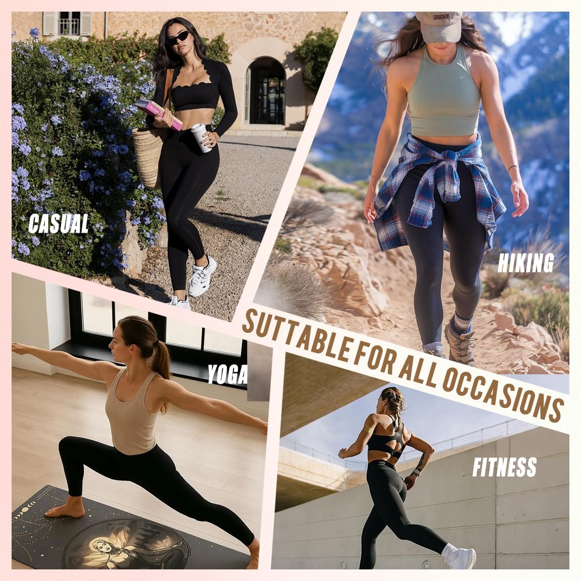 ACTINPUT Leggings Damen High Waist Leggins Blickdicht Sportleggings Lang Elastische Yogahose Laufhose Für Sport Gym Yoga
