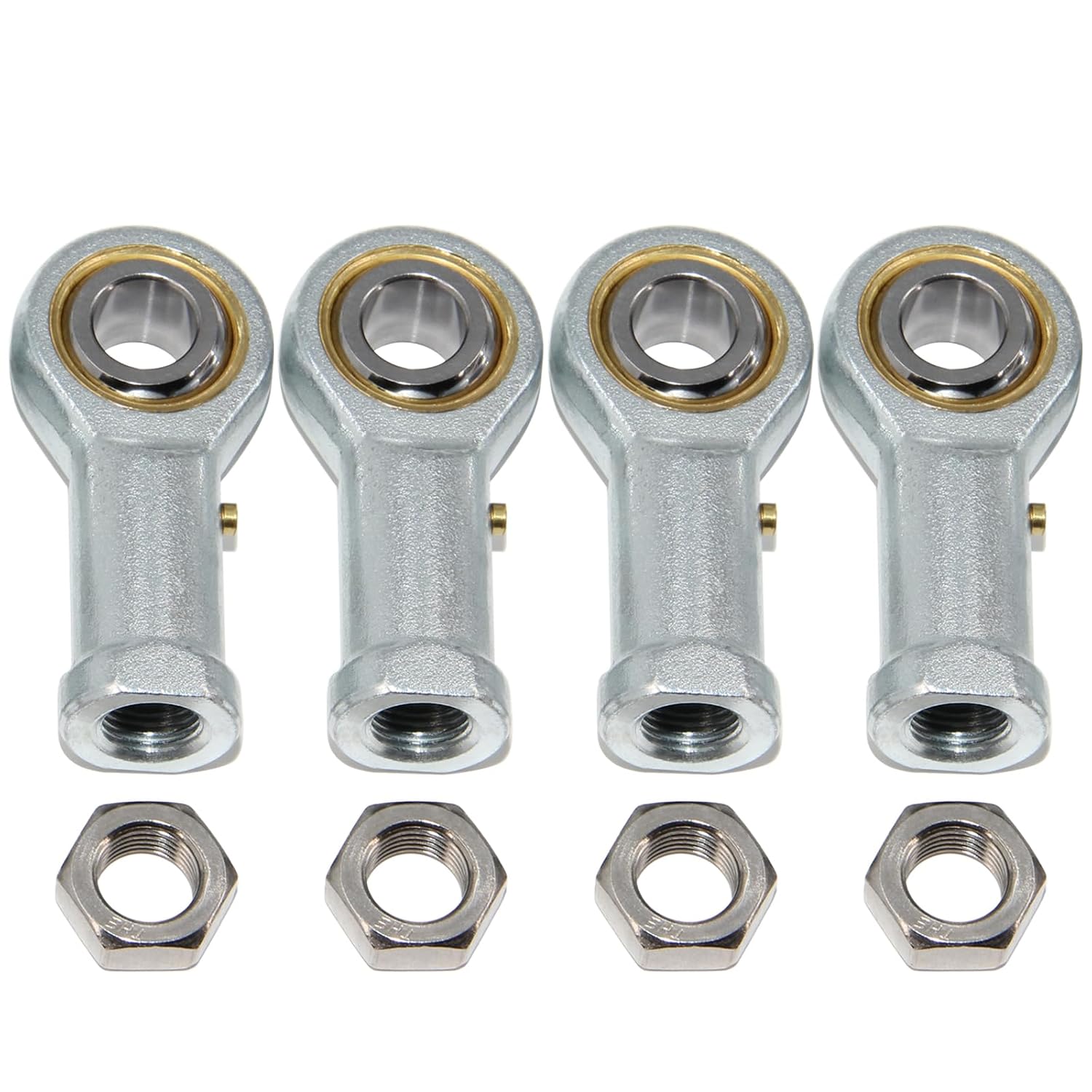 4pcs PHSB8 Rod End Bearings 1/2 Inch Bore Pre-Lubricated Bearings 1/2-20 Female Thread Right Hand with Jam Nut for 3D Printing/Automation/CNC Equipment.etc.