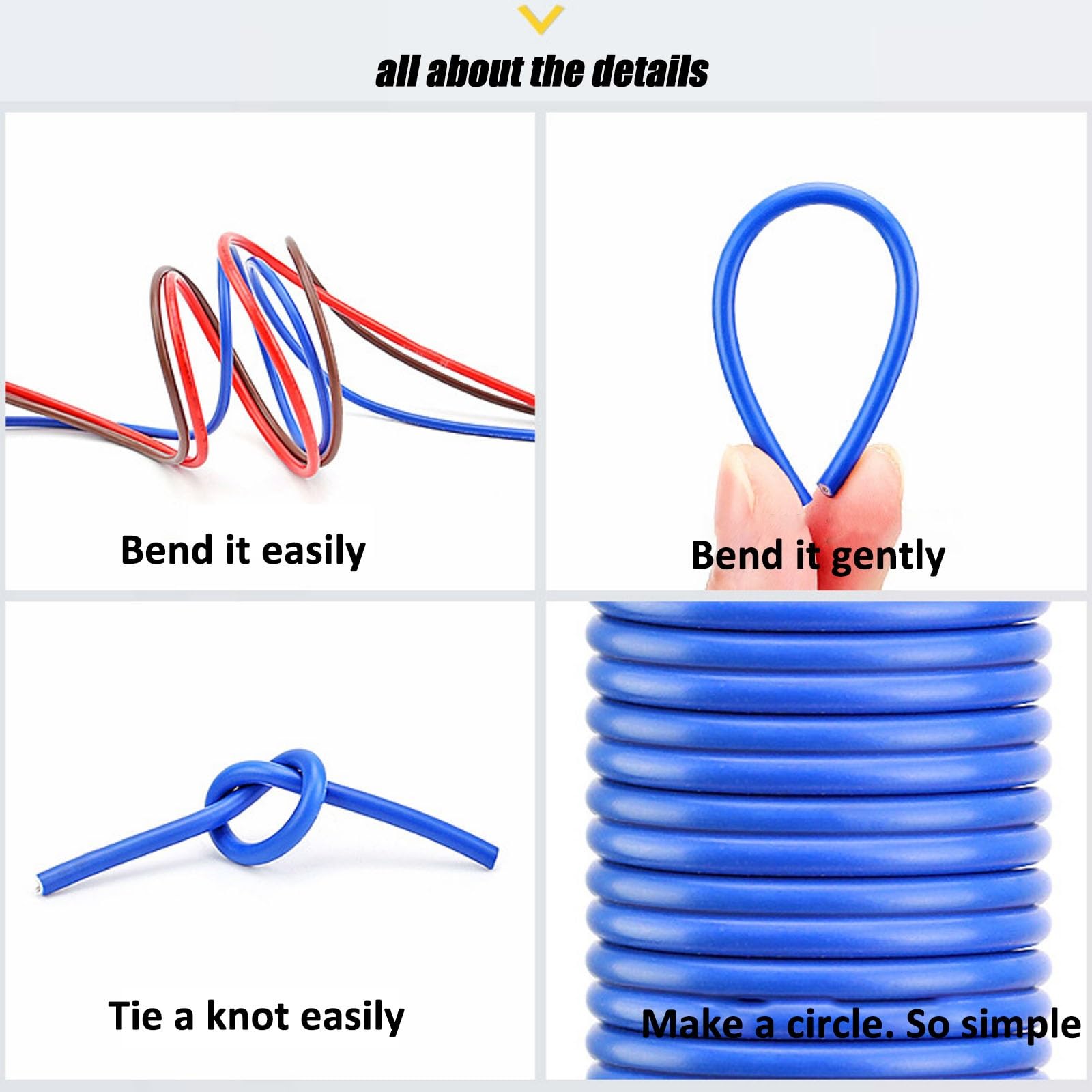 Cable Trenzado De Cobre Estañado UL1015 De 10 AWG, 9 Metros (30 Pies), 600 V, Para Conexiones De Alta Temperatura En Aplicaciones Automotrices, Electrónicas(Blue,2AWG)