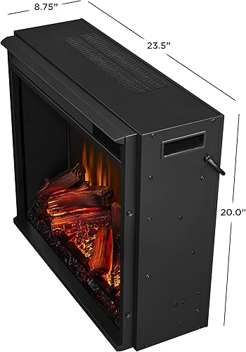 Miniatura 7 de Real Flame Fresno G1200-X-B - Unidad de entretenimiento en negro con chimenea eléctrica