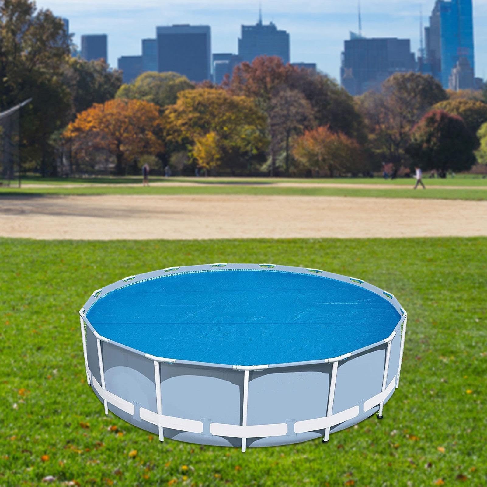 Cubierta Solar para Piscina, Cubierta Solar de Burbujas, Manta térmica para Piscinas, para Piscinas en el Suelo y sobre el Suelo, 300 cm