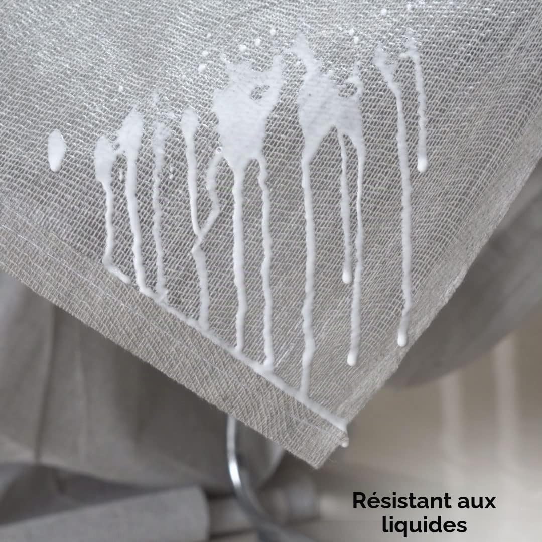 Lot de 2 draps anti-poussière en coton laminé pour décoration – Dos en feuille de poussière en sergé de coton avec feuille en plastique – Taille : 3,7 x 2,7 m – pour peinture, sol, escaliers