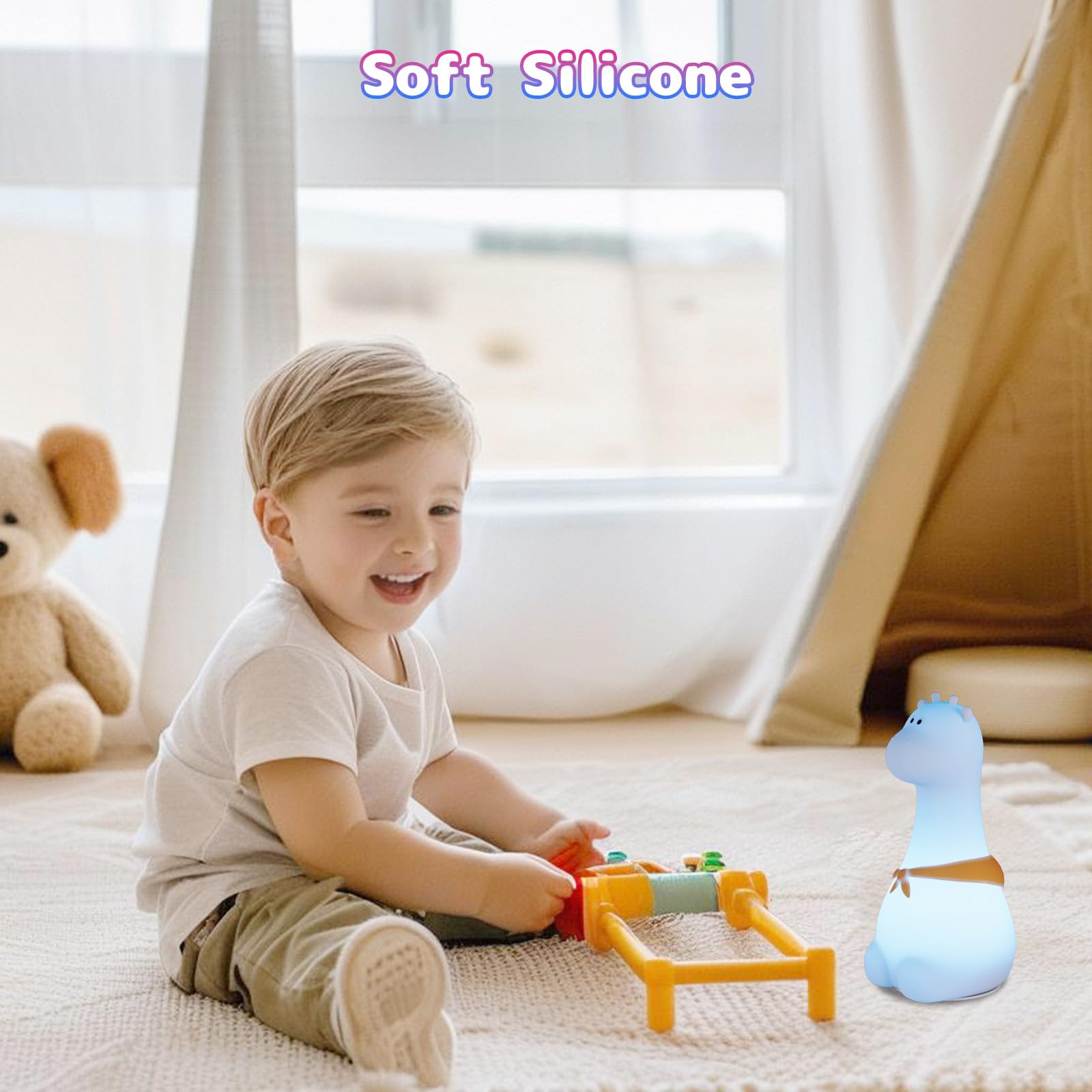 K KASONIC Night Light for Kids RGB Silicone Toddler Nightlight - Image 3