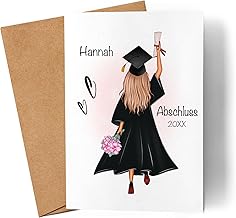 Kiddle-Design Bachelor Master Graduation Card 2026 Graduation Gift Personalised Name Graduate Doctor Congratulations Card Graduation Card Graduation Card