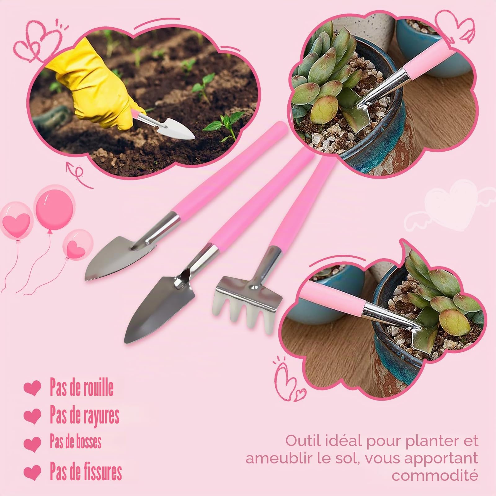 Stanew Kit Jardinage Enfant, Kit D‘Outils De Jardin avec Sac, Outils De Jardin Inclus Seau, Tablier Enfant, Gants De Jardinage, Pelle Rateau