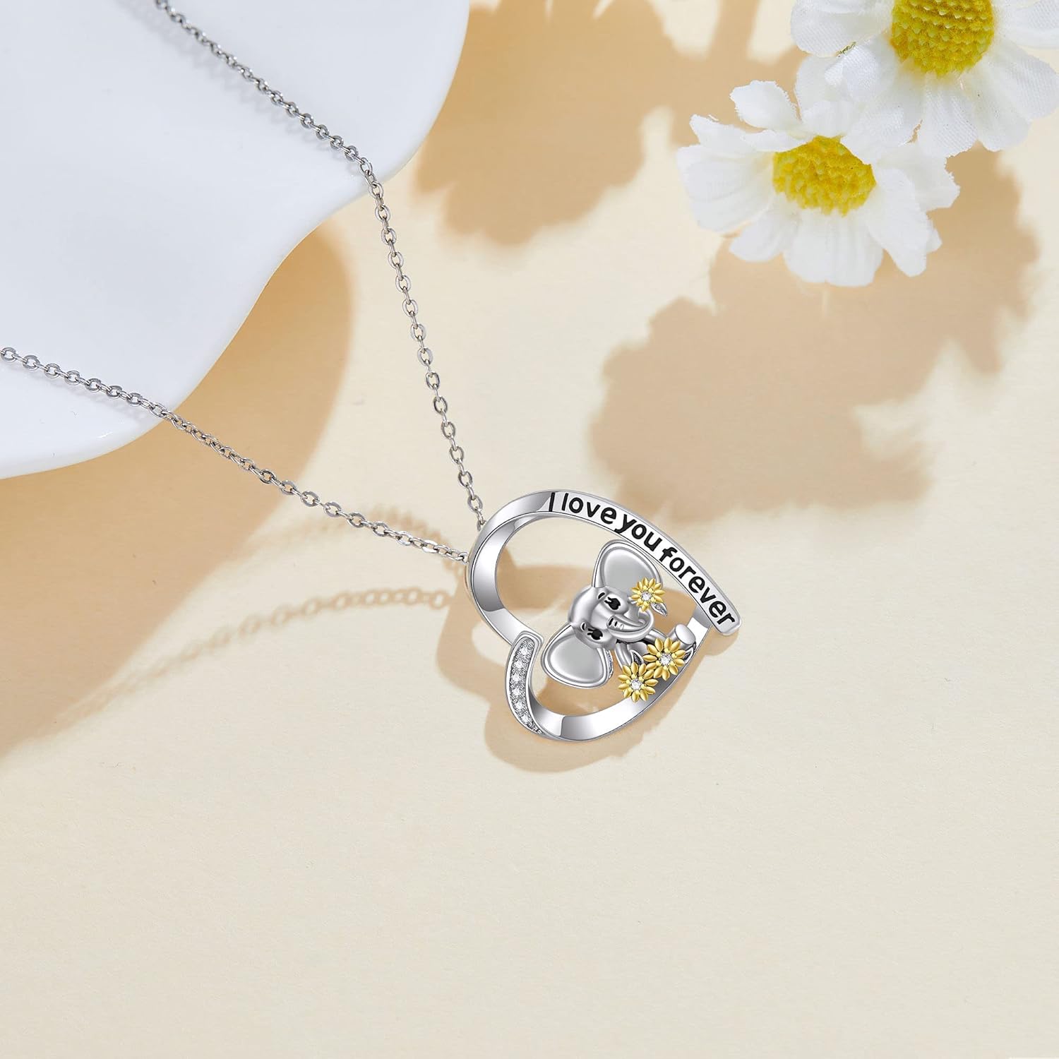 YAFEINI Highland Cow Necklace Crystal 925 Sterling Silver Highland Cow Pendant Jewelry for Women Girls - Image 2