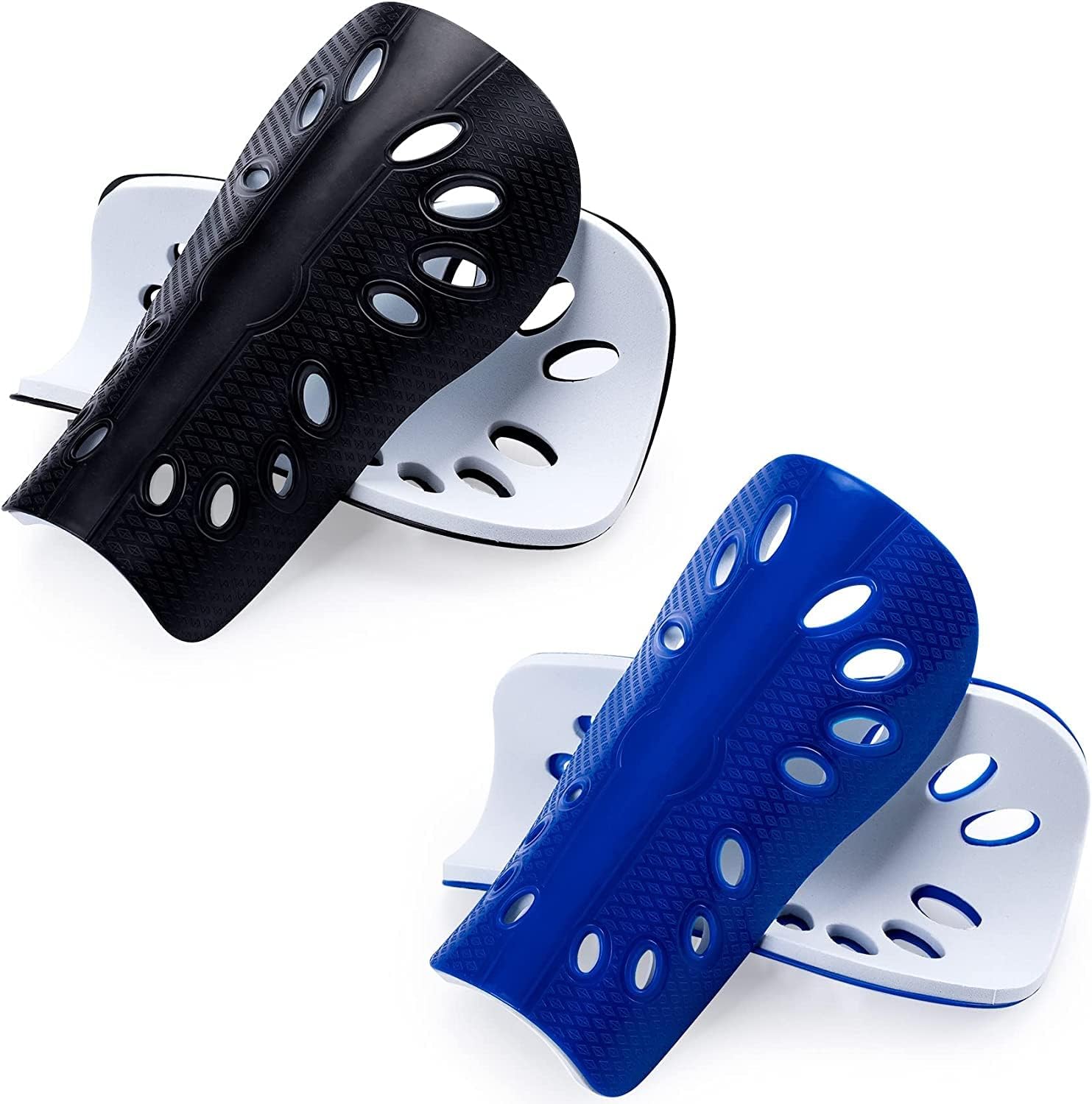 2 Pairs Soccer Shin Guards for Young Kids Adults, Breathable Shin Guard