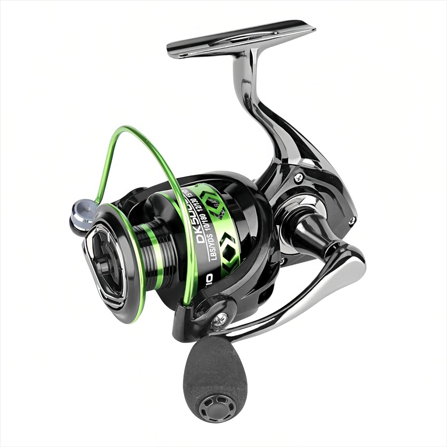 Spinning Fishing Reel – Metal Spool, Long Cast Deep Spool Reel, Smooth Drag System, Metal + Nylon Body Lure Reel for Bass Trout Carp, Freshwater & Saltwater Spinning Reel