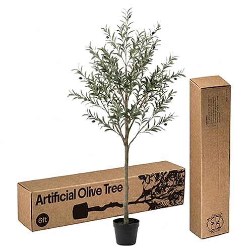 Artificial Olive Tree 6ft Indoor – Faux Olive Tree with