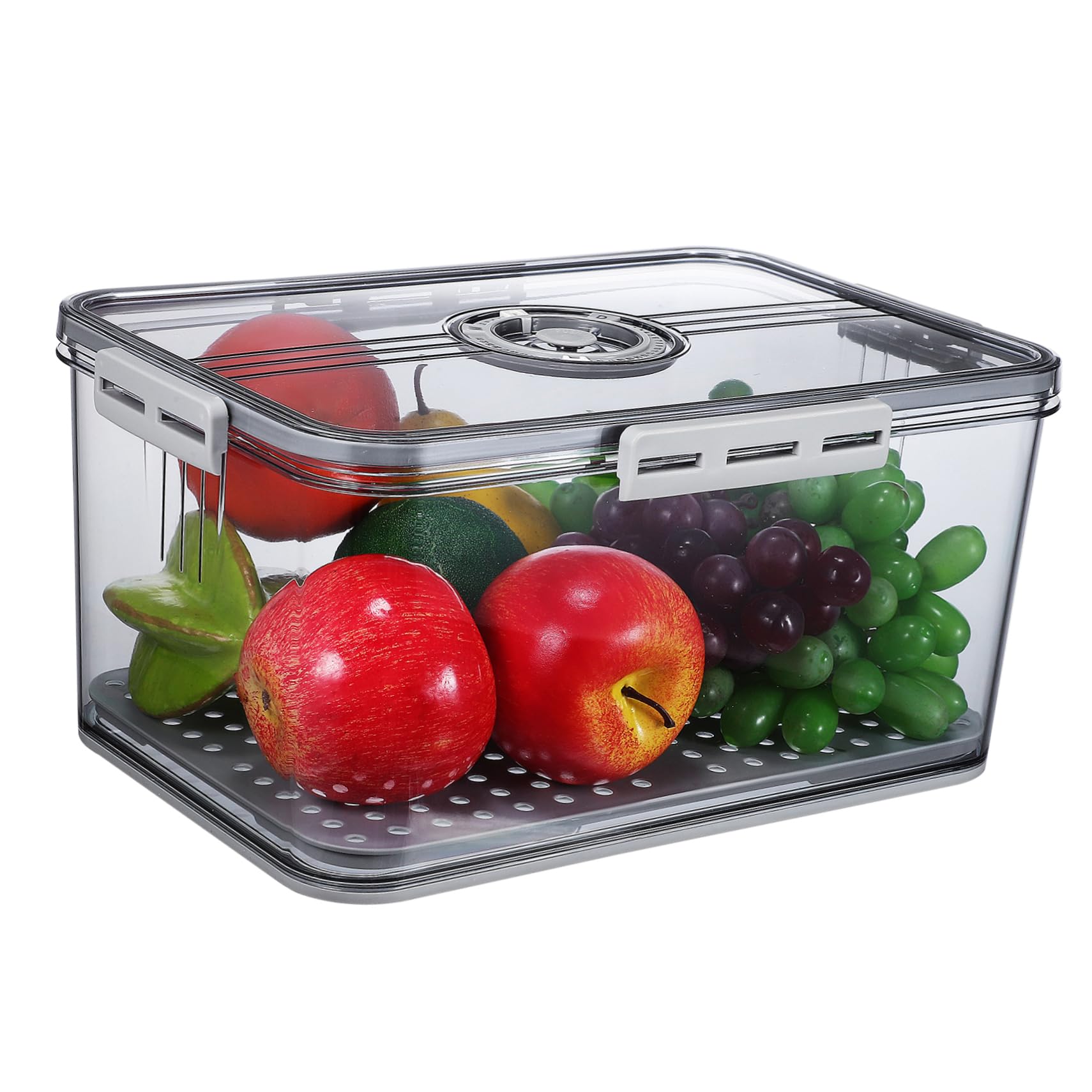 IMIKEYA Food Fresh Container with Recording Transparent Pet Refrigerator Storage Box for Fruits and Breads Capacity Fresh Keeping Organizer with Tight Seal for Easy Access