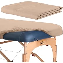 NRG Premium Microfiber Fitted Massage Spa Table Sheet Linen, Single Sheet - 100% Double Brushed Polyester Soft as Silk - 120 GSM - Wrinkle Resistant & Resists Pilling - 77 x 36 inches- ColorNatural
