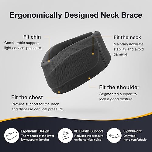 Miniatura 4 de CozyHealth Soporte de cuello para dolor de cuello y apoyo, soporte suave para el cuello alivia el dolor y la presión en la columna vertebral para