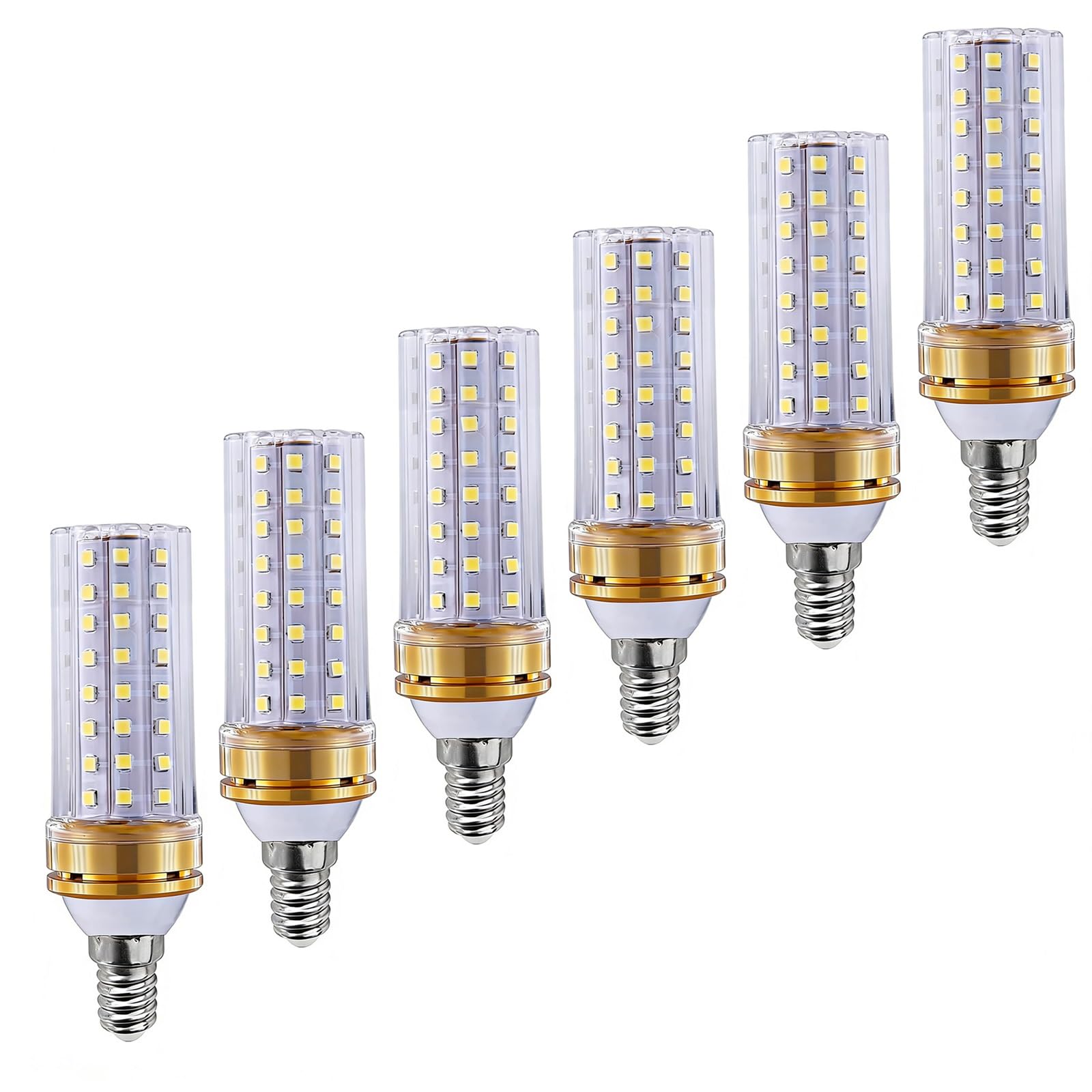 Lampadine LED E14 Bianco freddo 6000K 16W Equivalente 160W Senza sfarfallio Risparmio energetico (CRI>80) 1600LM Non dimmerabile for Soggiorno Camera da letto Cucina(6 Pack)