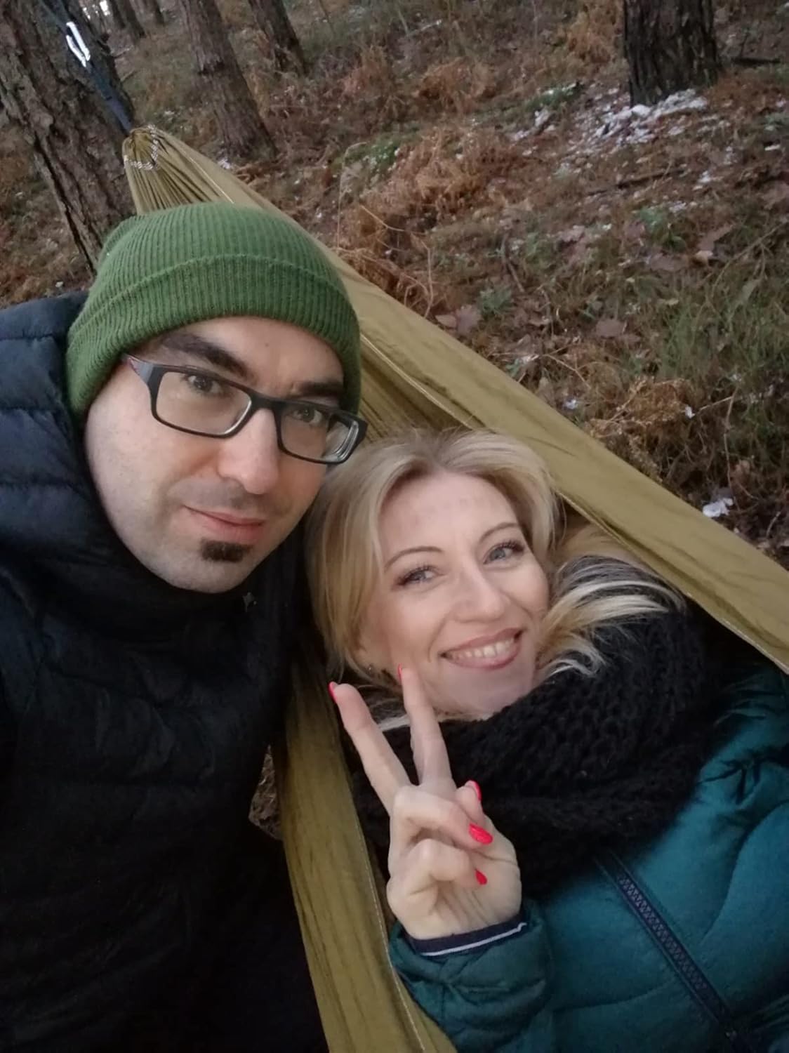 Hammock Chair Camping Hammock, Portable Nylon Hammock, 440 Lb Load-Bearing Hammock, Outdoor Camping Equipment, Lightweight Hammock Swing (Green Gray)