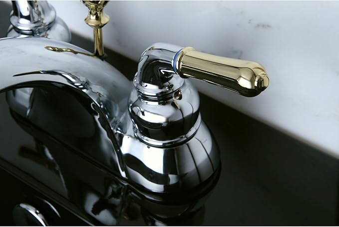 Grifería Lavamanos 3 Huecos Cromo y Latón Brillante miniatura 5