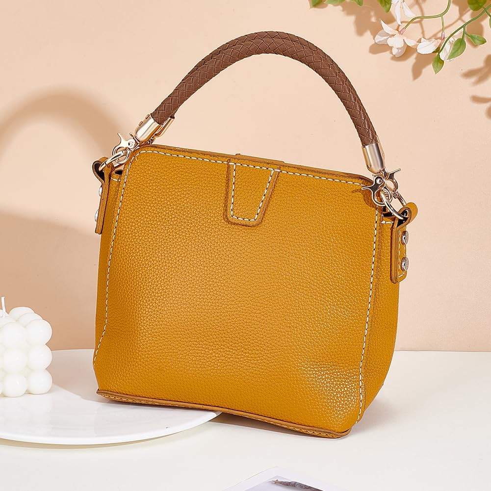 PH PandaHall Braided Purse Handles, Purse Straps Bag Short Handbag Strap with Buckle for DIY Shoulder Bag Tote Crochet Bag - Image 3