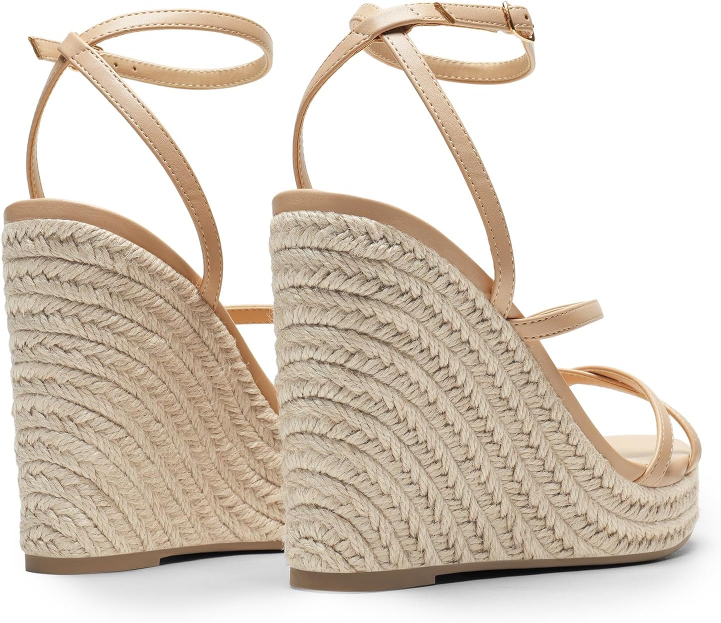 DREAM PAIRS Strappy Espadrille Platform Wedge Sandals for Women Dressy Summer, Comfortable Open Toe Sandals with Cushioned Insole and Ankle Strap Buckle - Image 7