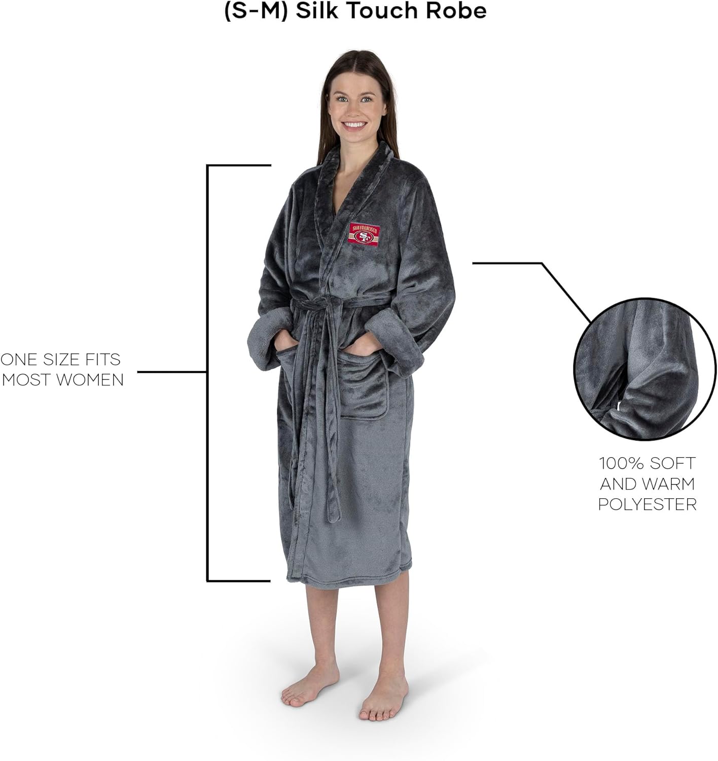 NFL Silk Touch Women's Robe S/M - Image 5