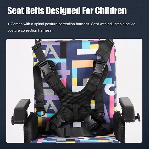 KYOFIS Children's Manual Wheelchair, Foldable Wheelchair, with Headrest and Leg Support and Removable Arms Reclining Wheelchair(with Dining Table)