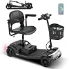 Electric Senior Cart, Electric 4 Wheel Scooter for Seniors, Shopping Cart, Folding Lightweight Electric Wheelchair, Removable, 12AH Lead Acid Battery, Max Load Capacity 136KG, 250W Motor
