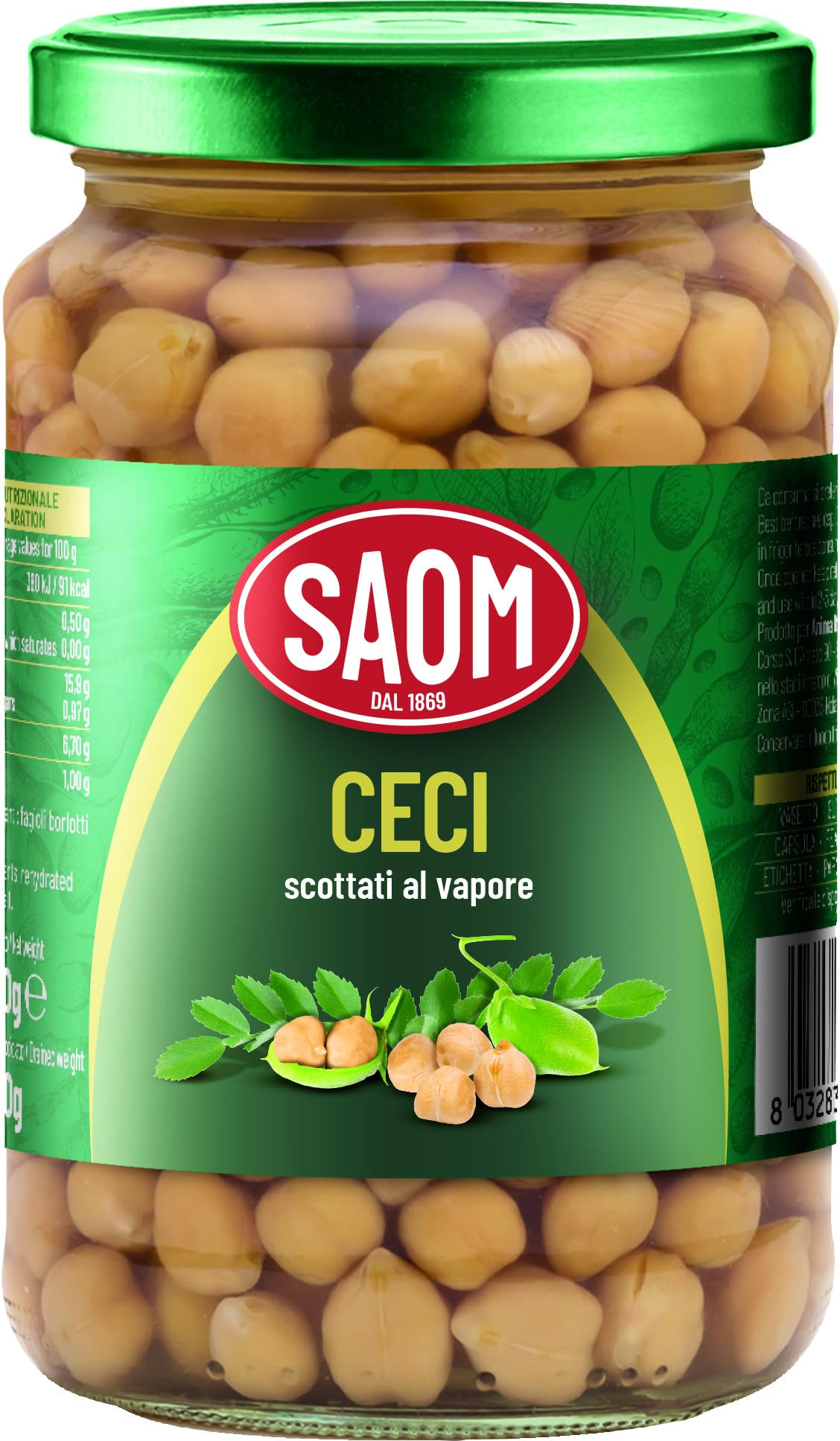 REPLOOD 12x Saom Ceci Scottati al Vapore 360gr in Barattolo di Vetro 12x360gr