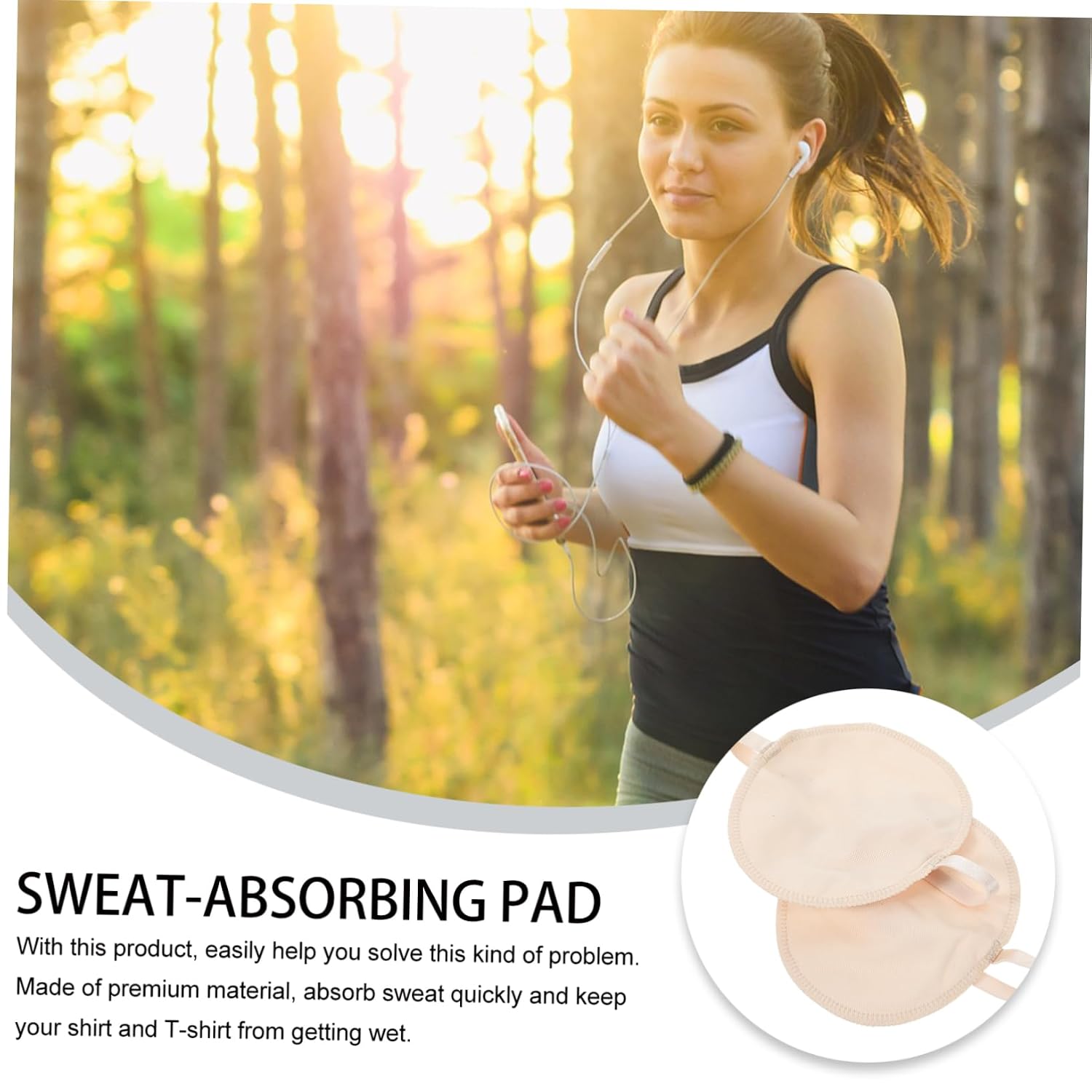 2pcs Washable Underarm Sweat Pads for Women Quick Dry Shields Comfortable Shoulder Style for Summer Activities Absorb Sweat to Keep Shirts Dry