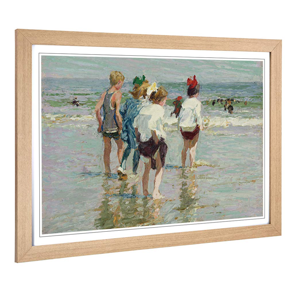 Big Box Art Framed Print of Edward Henry Potthast Summer Day Design | Wall Art Picture | Home Decor for Kitchen, Living Room, Bedroom, Hallway, Oak, A2 / 24.5x18 Inch / 62x45cm