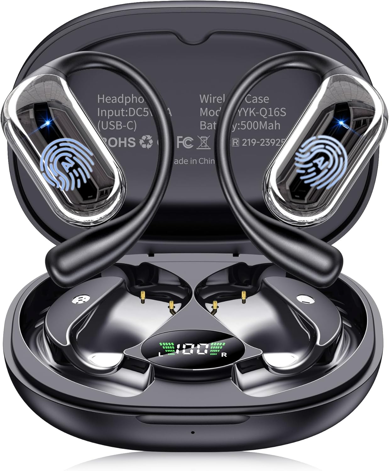 AI Translation Earbuds Real Time,188 Language Translator Earbuds,Bluetooth 6.1 Audifonos Traductores Inglés Español,No Subscription Translatior Headphones,OWS Open Ear 6-in-1 Translating Headphones